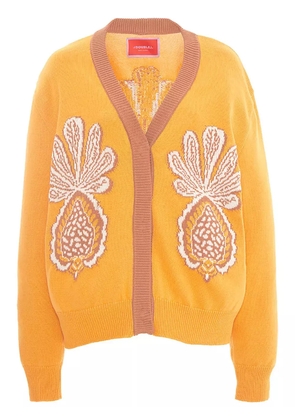 La DoubleJ Pineapple-print cardigan - Orange