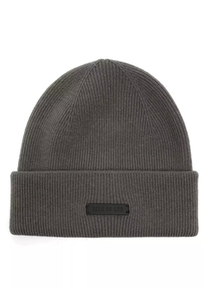 Fear Of God logo-patch beanie - Grey