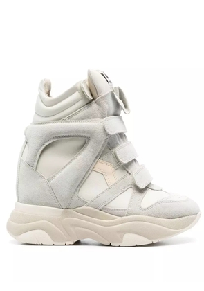 ISABEL MARANT Balskee high-top leather sneakers - White