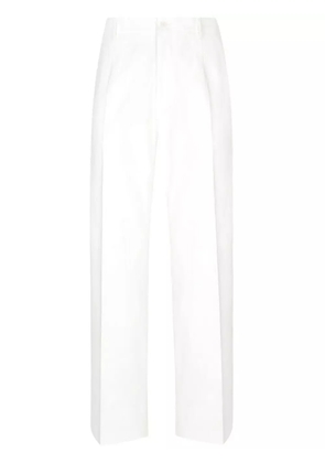 Dolce & Gabbana pressed-crease straight-leg trousers - White