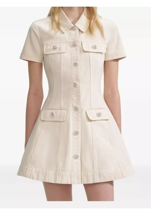 Self-Portrait denim dress - Neutrals