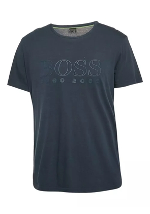 BOSS embroidered-logo cotton T-shirt - Blue
