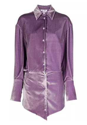 The Attico Sylvie velvet minidress - Purple