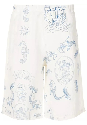 Amir Slama graphic-print track shorts - White