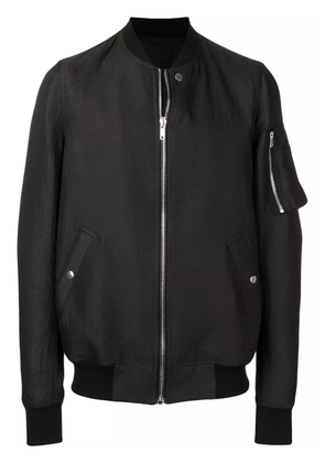 Rick Owens bomber jacket with rib collar - Black