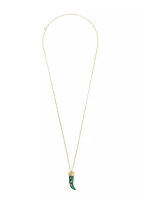 Eshvi malachite fang necklace - Gold