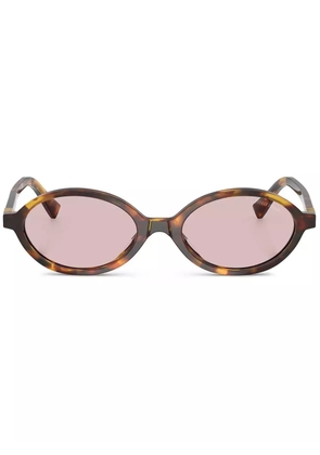 Miu Miu Eyewear oval frame sunglasses - Brown