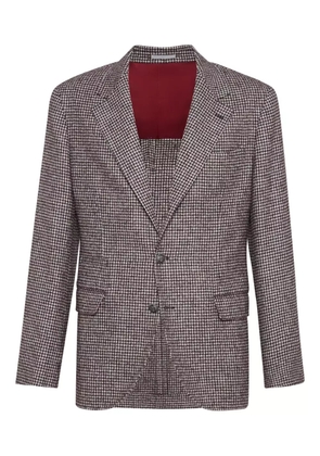 Brunello Cucinelli houndstooth blazer - Brown