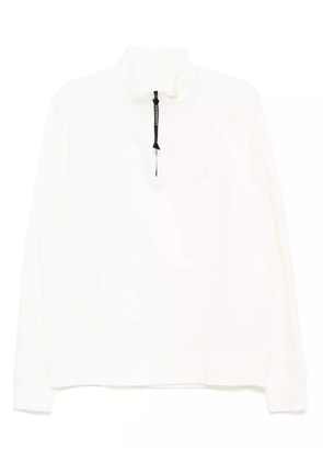 C.P. Company logo fleece sweatshirt - White