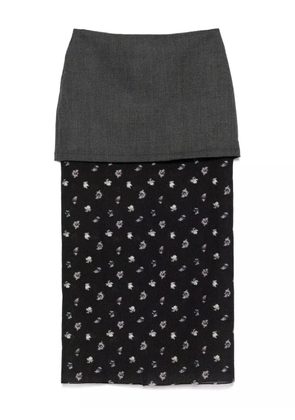 RACIL Demi layered maxi skirt - Black