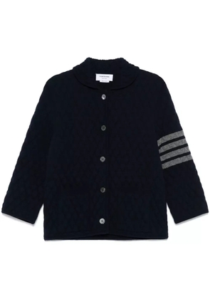 Thom Browne 4 Bar Stripes quilted jacket - Blue