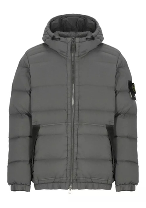 Stone Island 4100040 Seamless Tunnel Nylon Down-TC hooded jacket - Grey