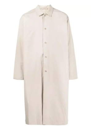 FEAR OF GOD ESSENTIALS cotton-blend buttoned trench coat - Grey
