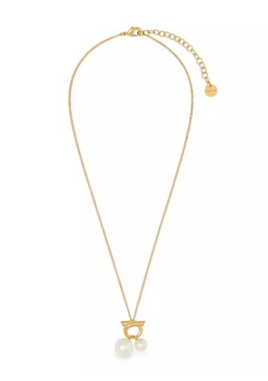 Ferragamo double pearl necklace - Gold