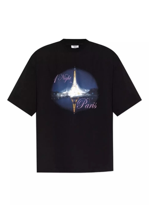 VETEMENTS Eiffel Tower-print T-shirt - Black