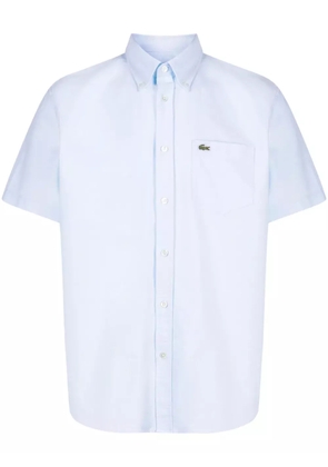 Lacoste logo-patch cotton shirt - Blue
