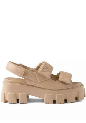 Prada 55mm Monolith sandals - Neutrals