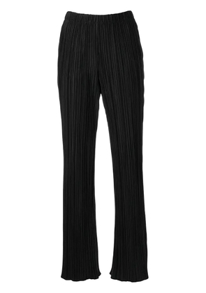 ANINE BING Billie plissé trousers - Black