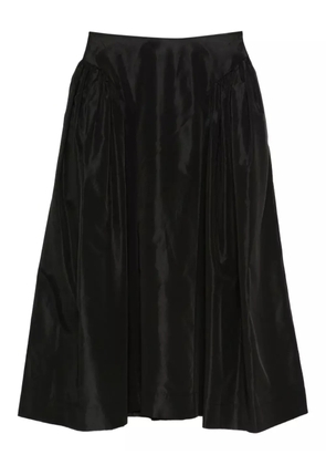 Simone Rocha pleated-details midi skirt - Black