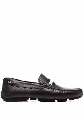 Bally crossover-strap detail loafers - Black