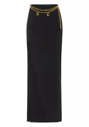 Elisabetta Franchi chain-detail crepe maxi skirt - Black