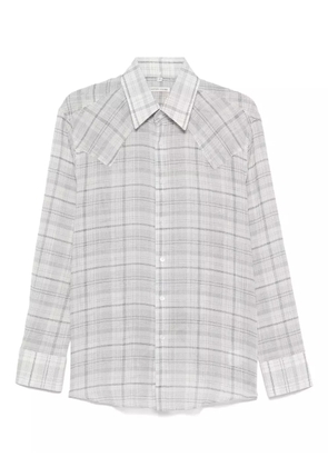 Carter Young checked shirt - Neutrals