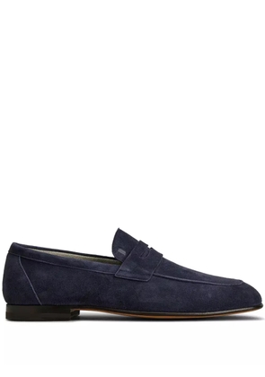 Tod's flat rubber sole suede loafers - Blue