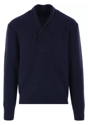 TOM FORD ribbed-knit jumper - Blue