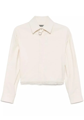 Durazzi Milano cropped shirt - Neutrals