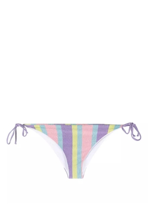MC2 Saint Barth stripe-print tied bikini briefs - Pink