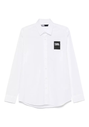 Karl Lagerfeld logo-patch shirt - White