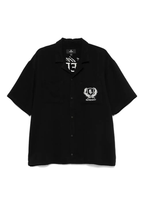 Represent logo-embroidered shirt - Black