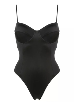 Brigitte spaghetti-straps high-cut swimsuit - Black