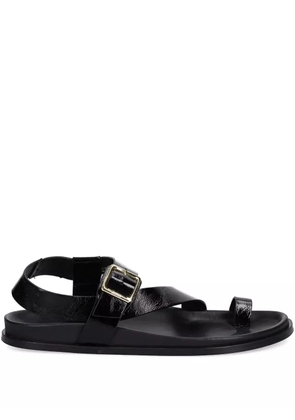 ALOHAS leather flat sandals - Black
