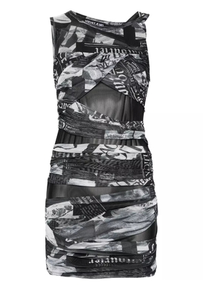 Versace Jeans Couture asymmetric draped dress - Black