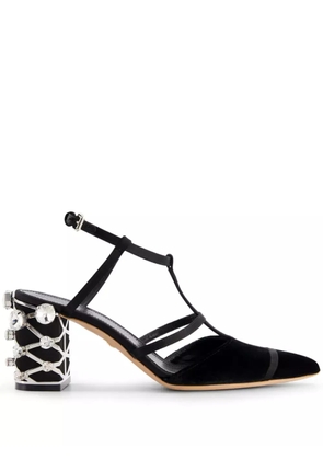 Giambattista Valli 75mm velvet pumps - Black