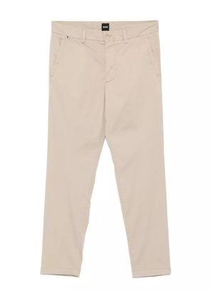 BOSS logo-patch trousers - Neutrals