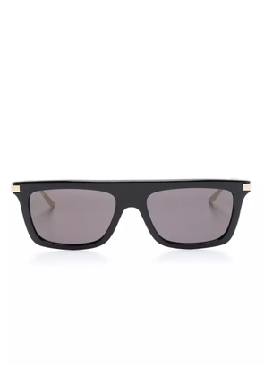 Gucci Eyewear Interlocking G logo-engraved rectangle-frame sunglasses - Black