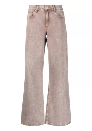 Jeanerica Kyoto logo-patch wide-leg jeans - Neutrals