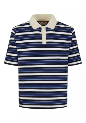 Marni striped cotton polo shirt - Black