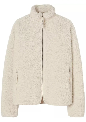 Jil Sander faux-shearling zipped cardigan - Neutrals