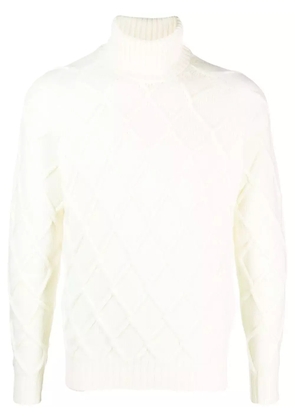 Drumohr lattice-knit merino jumper - White