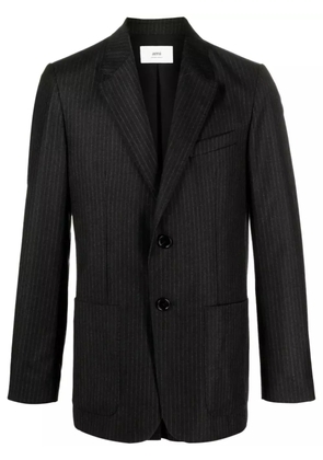 AMI Paris pinstripe-pattern virgin-wool blazer - Black