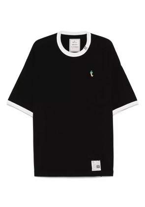 Maison MIHARA YASUHIRO Leon-embroidered ringer T-shirt - Black