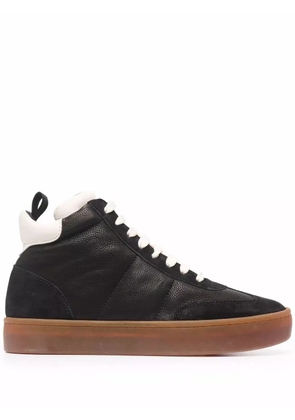 Officine Creative Kombined high-top leather sneakers - Black
