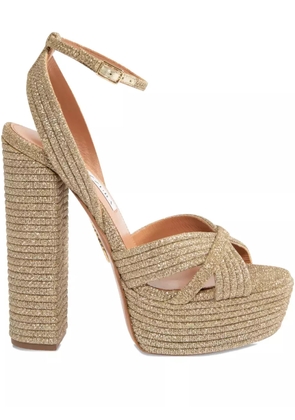 Aquazzura 140mm Sundance platform sandals - Neutrals