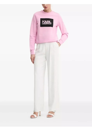 Karl Lagerfeld stack-logo sweatshirt - Pink
