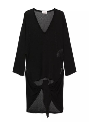 The Attico knotted mini dress - Black