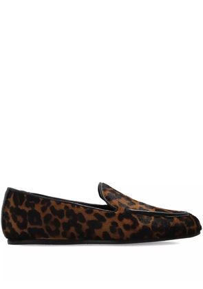 Stuart Weitzman Lee leopard-print loafers - Brown