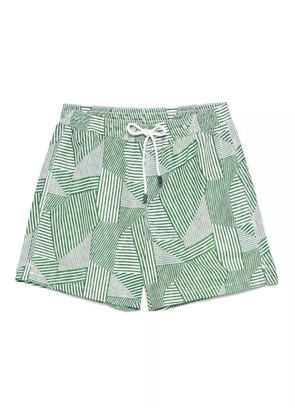 FIORIO MILANO striped swim shorts - Green